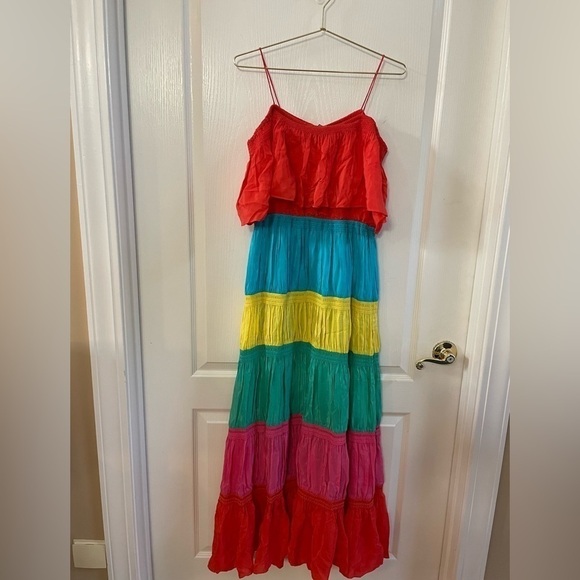 NWT Alice and Olivia- colored-block maxi dress Size 4 - Picture 5 of 11